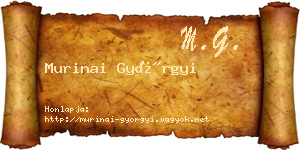 Murinai Györgyi névjegykártya